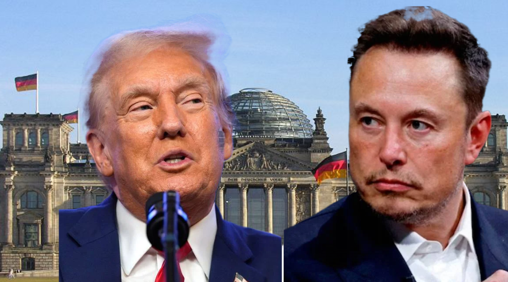 Trump und Musk vor dem Reichstag