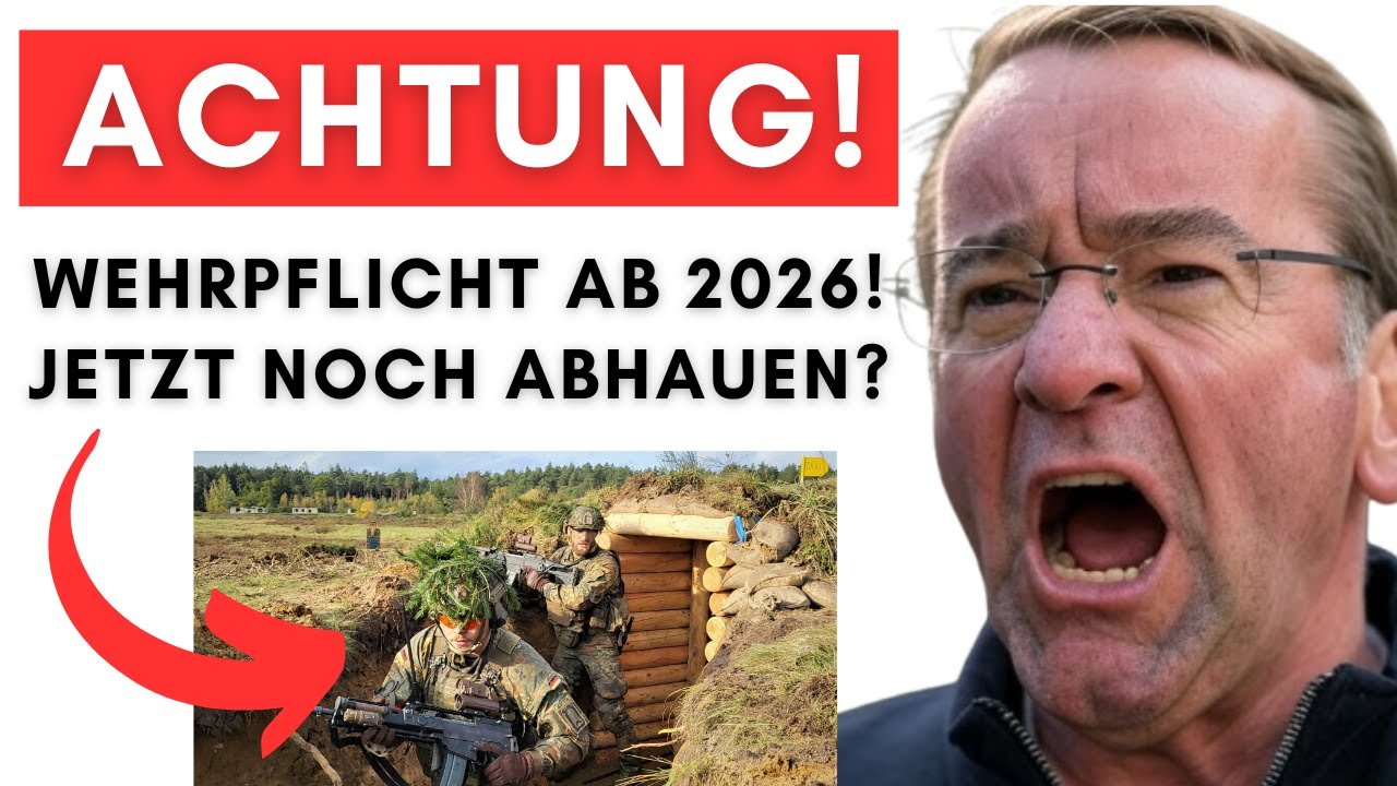  Neue Infos zur Wehrpflicht ab 2026! Schnell raus aus Deutschland? Live Illustration 