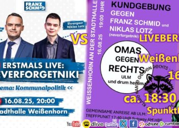 Stress in Weißenhorn! MdL. Franz Schmid AfD Bayern und Niklas Lotz (#neverforgetniki) vs. #Gegendemo