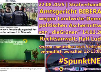 BIBERACH STRAFVERHANDLUNG (politischer Aschermittwoch) | Ergebnis und PK nach Verhandlungsende