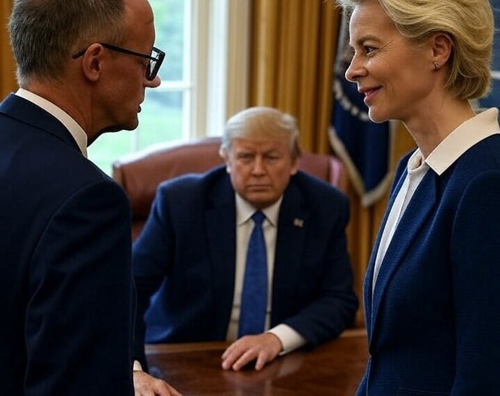 Merz und Von der Leyen bei Trump