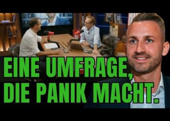 D-Talk Podcastaufnahme mit Diskussion zum Thema Umfrage und Panik, moderne Studioumgebung mit Mikrofonen und Laptop, professionelle Gespräche, Interview, Fachgespräch, Unternehmenskommunkation, Medienproduktion.