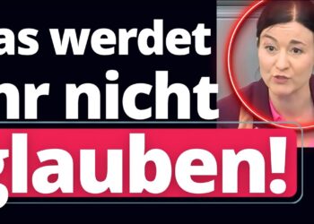 Hochwertiges Bild von einer Frau in einer Diskussion, hervorgehoben mit rotem Ring, für Nachrichten und Medien, um Aufmerksamkeit auf kontroverse Themen zu lenken.