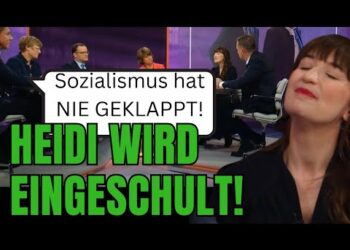 Erwachsene bei einer Talkshow diskutieren kontrovers über Sozialismus, mit Augenmerk auf politische Bildung und gesellschaftliche Debatten.