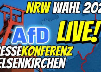 NRW Wahl 2025 Live: AfD Pressekonferenz in Gelsenkirchen, NRW, politische Berichterstattung, Wahlkampfevents 2025.