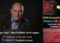 Gregor Gysi „Was Politiker nicht sagen“ & Gegendemo 17.9.25 Arnstadt