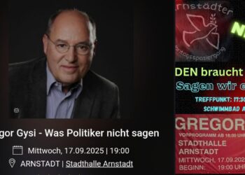 Gregor Gysi „Was Politiker nicht sagen“ & Gegendemo 17.9.25 Arnstadt