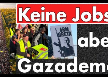 Kalifat Berlin: Linke & Verdi demonstrieren für Gaza, aber nicht gegen den Stellenabbau!